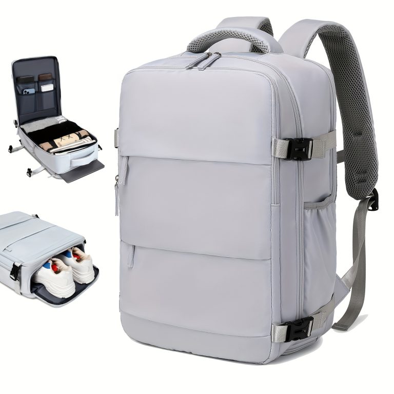 Large Capacity Travel Backpack With Shoe Compartment