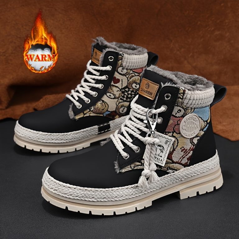 bottes-de-moto-graphiques-stylees-pour-hommes-impermeables-antiderapantes-et-a-lacets