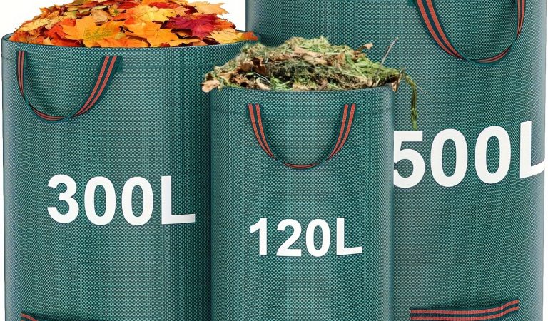 Ensemble De Sacs À Déchets De Jardin En PP Robuste – Réutilisables Avec Poignées